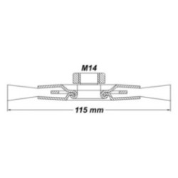 AG-30-105 Szczotka tarczowa, 115 mm, drut splatany